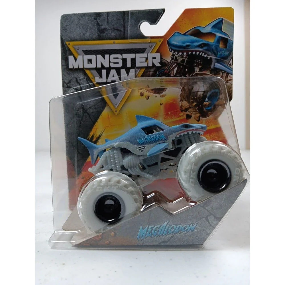 Monster Jam “Megalodon” Truck Set Of 4 Spin Master 1:64 Series 01